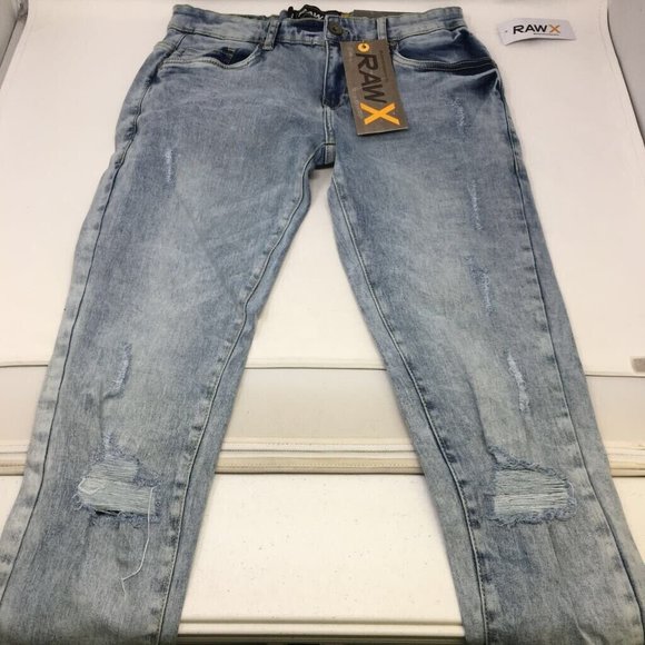 Raw X Other - Raw X 718 Mens Skinny Fit Jeans Light Blue Comfort Wash Denim Stretch 32x30 New